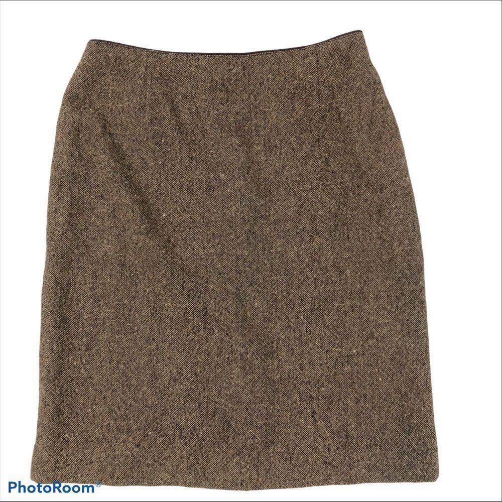 Casual Corner Wool Blend Tweed Lined Skirt Size 6‎